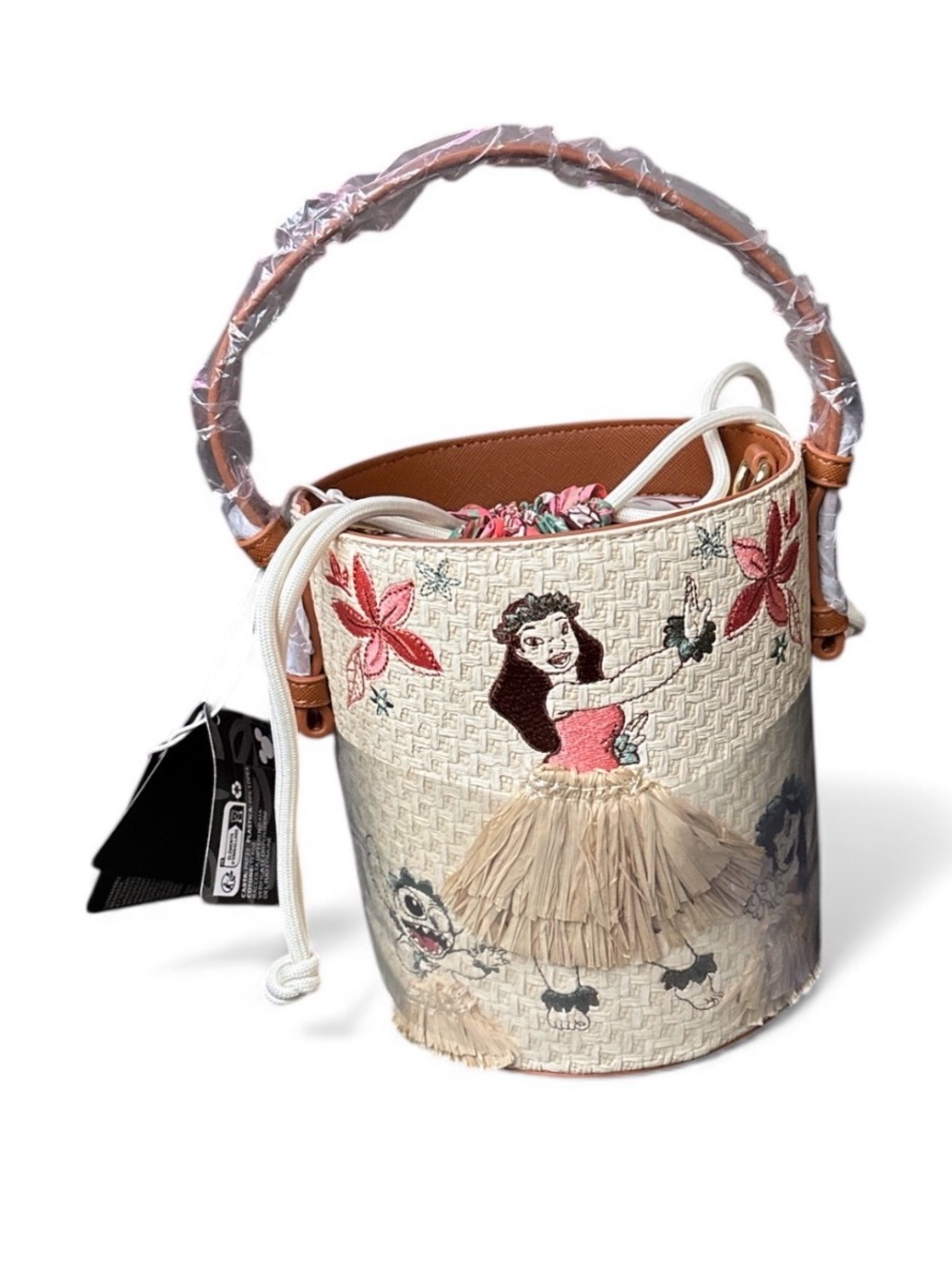Loungefly Raffia Hula Bucket Bag - Picture 3 of 4